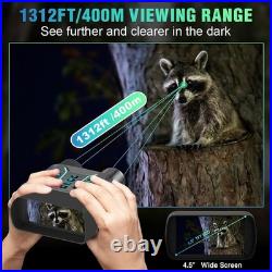 4K Night Vision Binoculars for Adults, 1312FT Night Vision Goggles 8X Digital Zo