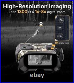 4K Night Vision Goggles 1300FT Range Flashlight Compass 5000mAh Battery 4K Night Vision Goggles 1300FT Range Flashlight Compass 5000mAh Battery