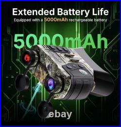 4K Night Vision Goggles 1300FT Range Flashlight Compass 5000mAh Battery 4K Night Vision Goggles 1300FT Range Flashlight Compass 5000mAh Battery