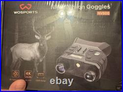 4K Night Vision Goggles 1300FT Range Flashlight Compass 5000mAh Battery