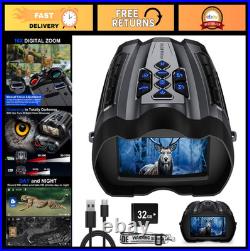 4K Night Vision Goggles, 16X Zoom Binoculars, 1000FT Range, Rechargeable Battery 4K Night Vision Goggles, 16X Zoom Binoculars, 1000FT Range, Rechargeable Battery
