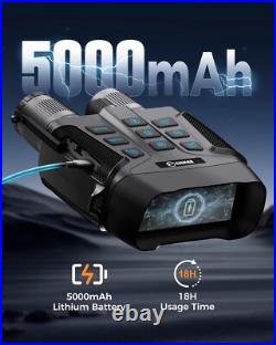4K Night Vision Goggles, 3.99 Large Screen, 5000Mah Battery (Up to 18 Hours), F