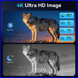 4K Night Vision Goggles, 4.5 IPS Screen IR Binoculars with 10X Zoom for Adults