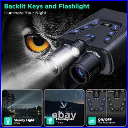 4K Night Vision Goggles, 58MP, 1968FT Range, 10000mAh Battery, 64GB Card