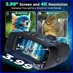 4K Night Vision Goggles, 58MP Full-Color Night Vision Binocular with 10000mAh R
