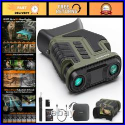 4K Night Vision Goggles 80X Magnification, 10X Optical Zoom, 1315FT Range, 64G