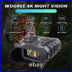 4K Night Vision Goggles 8X Zoom, 1300FT Range for Camping & Security Enthus