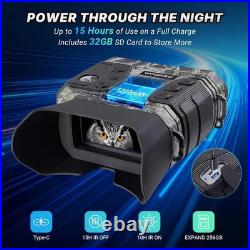 4K Night Vision Goggles 8X Zoom, 1300FT Range for Camping & Security Enthus