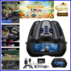 4K Night Vision Goggles Adult 16x Digital Zoom 3.5 Screen 5000mAh Infrared