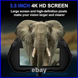 4K Night Vision Goggles Adult 16x Digital Zoom 3.5 Screen 5000mAh Infrared