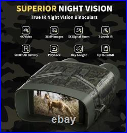 4K Night Vision Goggles Binoculars 32GB TF Card Camouflage Save Video And Photo