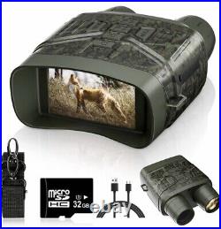 4K Night Vision Goggles Binoculars Large Screen Binoculars 32GB Memory Card