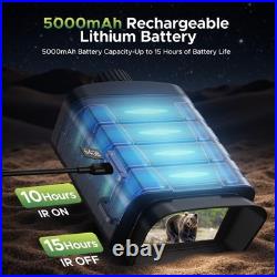 4K Night Vision Goggles Binoculars with Rangefinder 5000mAH for Hunting 18XZoom