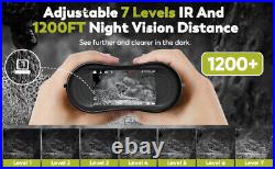 4K Night Vision Goggles, Digital Night Binoculars, for Men, Hunting, Camping