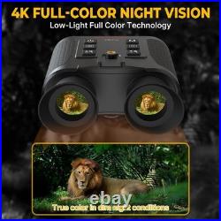 4K Night Vision Goggles Head Mounted 984FT Rechargeable IR Digital Binoculars US