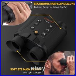 4K Night Vision Goggles Head Mounted 984FT Rechargeable IR Digital Binoculars US