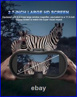 4K Night Vision Goggles Head Mounted Binoculars 8X Zoom, 1312ft Range, Saves