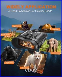 4K Night Vision Goggles Head Mounted Binoculars 8X Zoom, 1312ft Range, Saves