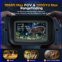 4K Night Vision Goggles IR Digital Binoculars For Darkness Sunreillance 18X Zoom