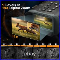 4K Night Vision Goggles IR Digital Binoculars For Darkness Sunreillance 18X Zoom