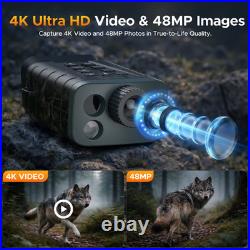 4K Night Vision Goggles IR Digital Binoculars For Darkness Sunreillance 18X Zoom
