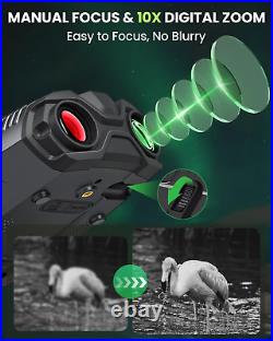 4K Night Vision Goggles, Night Vision Binoculars for Adults, 10X Digital Nightvis