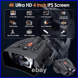4K Night Vision Goggles for Adults 10X Digital Zoom, Infrared Vision, Waterpro 4K Night Vision Goggles for Adults 10X Digital Zoom, Infrared Vision, Waterpro