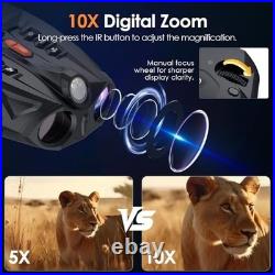 4K Night Vision Goggles for Adults 10X Digital Zoom, Infrared Vision, Waterpro