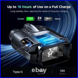 4K Night Vision Goggles for Adults, 2000FT Infrared Night Vision Binoculars with