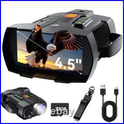 4K Night Vision Goggles for Adults 4.5 HD Large Screen Digital Night