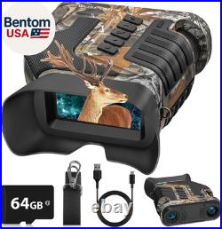 4K Night Vision Goggles up to 80X Total Magnification, 10X Optical + 8X Digita