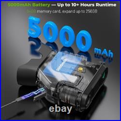 4K Night Vision Goggles, up to 80X Total Magnification, 64GB TF Card, 1315FT