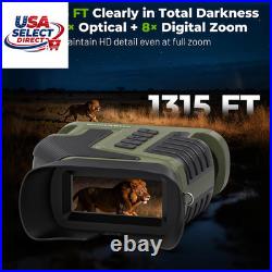 4K Night Vision Goggles, up to 80X Total Magnification, 64GB TF Card, 1315FT Inf