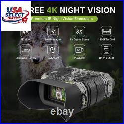 4K Night Vision Goggles with 8X Digital Zoom & 5000mAh Battery