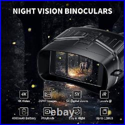 4K Rechargeable Night Vision Goggles for Adults, Infrared Night Vision Can save