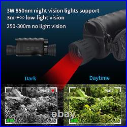 4x Digital Monocular Night Vision Goggles Zoom 1080P Video Photo Recorder New