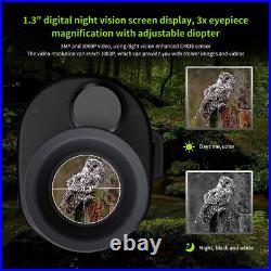 4x Digital Monocular Night Vision Goggles Zoom 1080P Video Photo Recorder New