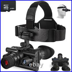 64G 4K Head-mounted Night Vision Goggle 8X Digital Zoom Infrared Binocular Z9157