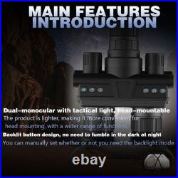 64G 4K Head-mounted Night Vision Goggle 8X Digital Zoom Infrared Binocular Z9157 64G 4K Head-mounted Night Vision Goggle 8X Digital Zoom Infrared Binocular Z9157