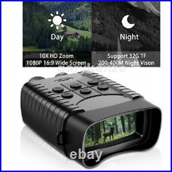 850nm Infrared Night Vision Goggles 10X Zoom Hunting Binoculars Record IR Camera