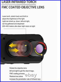 850nm Infrared Night Vision Goggles Hunting Binoculars Digital Record IR Camera