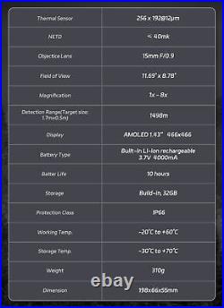 AI 384288 Thermal Imager Monocular Night Vision Goggles Thermal Infrared Camera