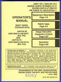 AN/PVS-7B Gen 2+ Night Vision Googles SURPLUS