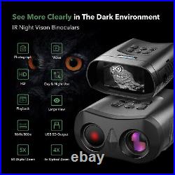 APEXEL Binoculars 3'' LCD Screen 5X Digital Zoom Infrared Night Vision Goggles