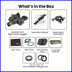 ATN PVS7-HPT Green Phosphor Night Vision Goggles 57-60lp/mm 1x Magnification