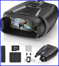 All-In-One 4K Night Vision Binoculars 64GB Storage, Water Resistant & Portable