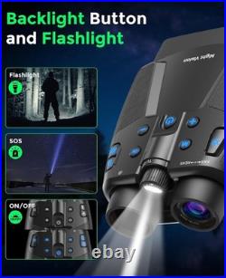 All-In-One 4K Night Vision Binoculars 64GB Storage, Water Resistant & Portable