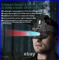 ArzzuNiu Head-Mounted Night Vision Binoculars Goggles Rechargeable Hand Free