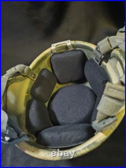 Authentic MICH Helmet Size M NVG Mount, Pads & Chin Strap military