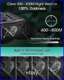 BOBLOV Night VIsion Goggles Binoculars 1080P 400-800M Full Dark 8X Digital 630N